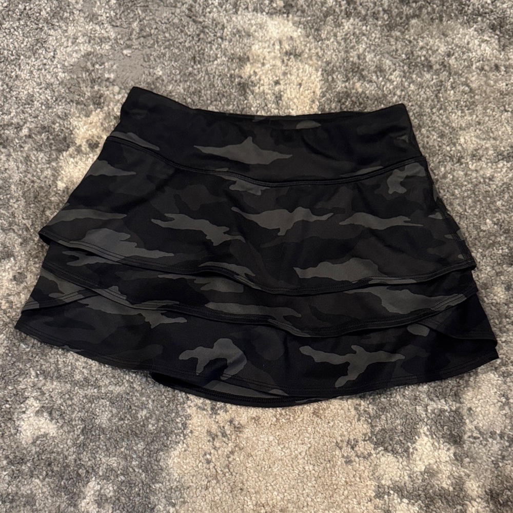 lululemon athletica Black Camouflage Mini Skirt